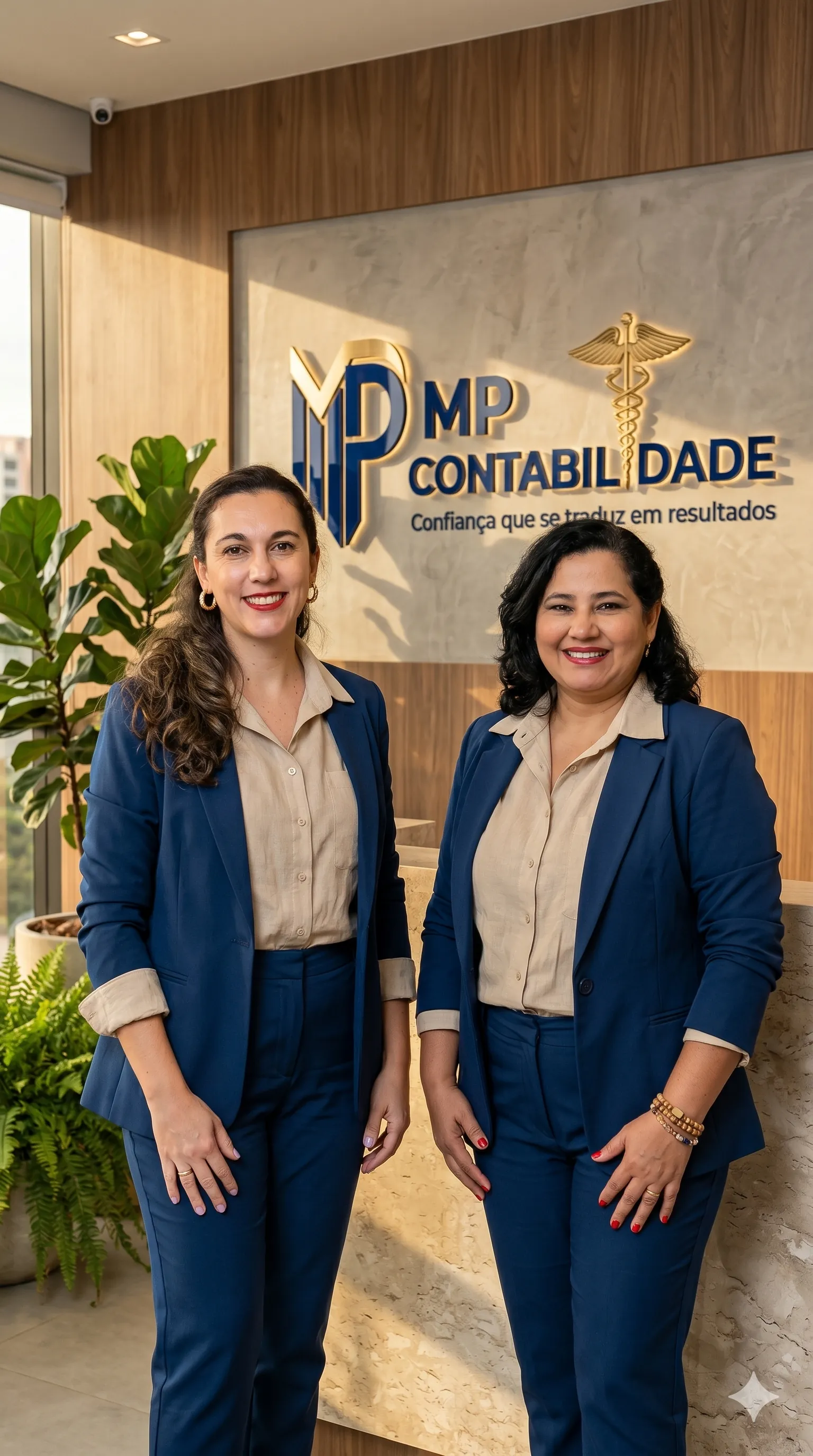 Denise e Joice, sócias fundadoras da Martins e Passarela Contabilidade atuando em Barretos e região